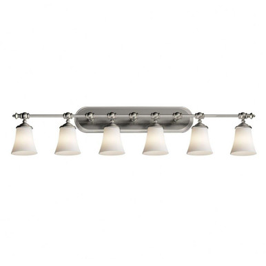 Fusion Tradition 6 Light Opal Glass Vanity Light by Justice Design - FSN-8526-20-OPAL