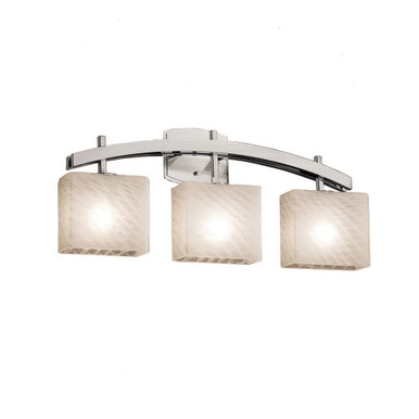 Fusion Archway 3 Light Weve Glass Vanity Light by Justice Design - FSN-8593-55-WEVE
