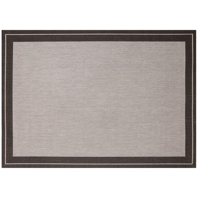 Tweed Ebony Outdoor Rug Charcoal Color 88 x Inches by SimplyShade - SSRS-901-395-35