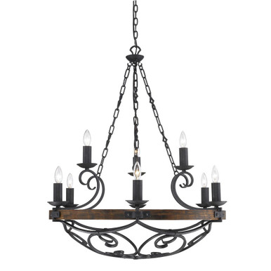 Madera 9 Light Oversized Chandelier by Golden - 1821-9