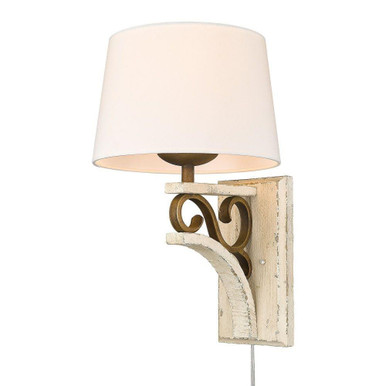Solay 1 Light Candle Style Wall Sconce by Golden - 1832-1W BC-CDW