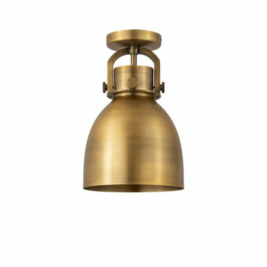 Newton Bell 1 Light 8 Inch Wide Steel Flush Mount by Innovations - 410-1F-M412-8