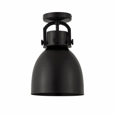 Newton Bell 1 Light 8 Inch Wide Steel Flush Mount by Innovations - 410-1F-M412-8