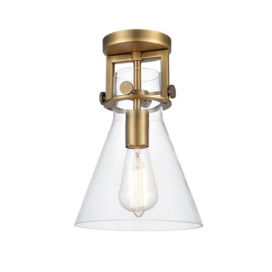 Newton Cone 1 Light Flush Mount 12 Inch Tall and 8 Inch Wide by Innovations - 411-1F-G411-8
