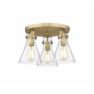 Newton Cone 3 Light 19.63 Inch Wide Flush Mount by Innovations - 411-3F-G411-7