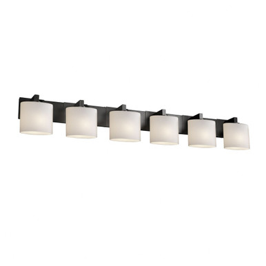 Fusion Modular 6 Light Oval Opal Glass Vanity Light by Justice Design - FSN-8926-30-OPAL