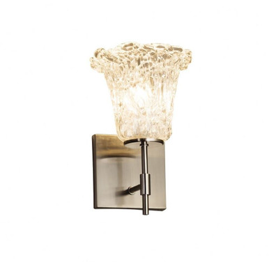 Veneto Luce Union 1 Light Round Lace Wall Sconce by Justice Design - GLA-8411-20-LACE