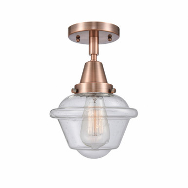 Oxford 1 Light 7.5 Inch Wide Steel Flush Mount by Innovations - 447-1C-G53