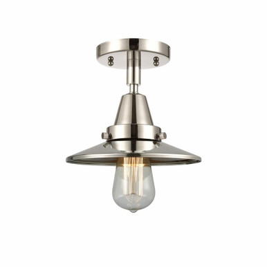 Railroad 1 Light 7 Inch Tall Flush Mount by Innovations - 447-1C-M1-M7