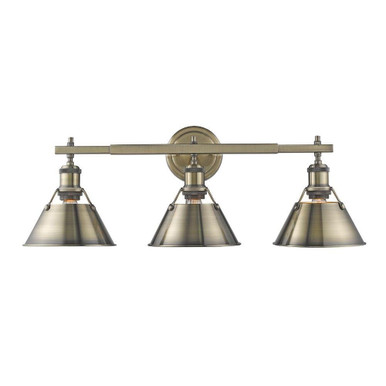 Orwell 3 Light Vanity Light by Golden - 3306-BA3