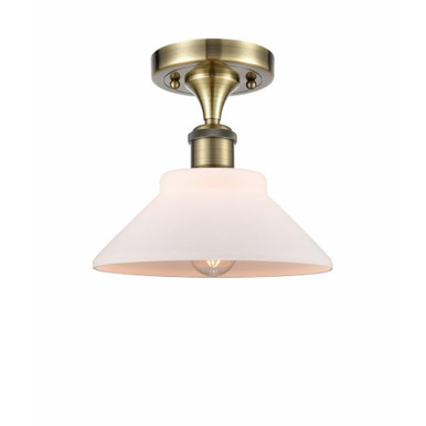 Orwell 1 Light 8.38 Inch Wide Steel Semi Flush Mount by Innovations - 516-1C-G13