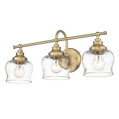 Daphne 3 Light Vanity Light by Golden - 3610-BA3 BCB-CLR