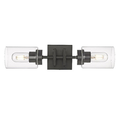 Tribeca 2 Light Wall Sconce by Golden - 6070-2W BLK-BLK