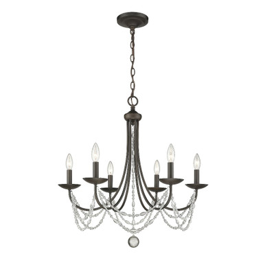 Mirabella 6 Light Medium Chandelier by Golden - 7644-6