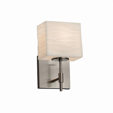 Porcelina Union 1 Light Wall Sconce 9 Inch Tall by Justice Design - PNA-8411-55-WAVE