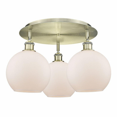 Athens 3 Light 19.75 Inch Wide Flush Mount by Innovations - 516-3C-G12-8