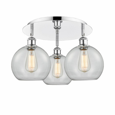 Athens 3 Light 19.75 Inch Wide Flush Mount by Innovations - 516-3C-G12-8