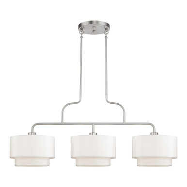 Manorwood 3 Light Modern Linear Chandelier by Livex 50303 - 50303