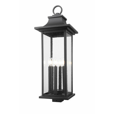 Tiberius 6 Light Outdoor Post Mount 34 Inch Tall and 12 Inch Wide By Z-Lite - 5017PHXLS-BK