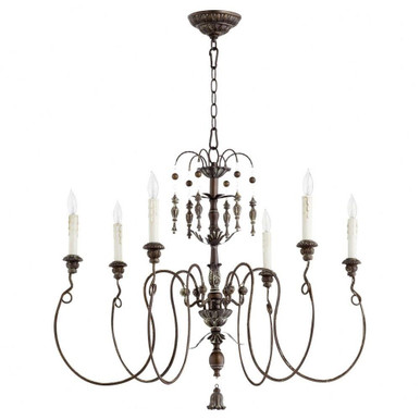 Salento 6 Light Large Chandelier by Quorum 6006-6