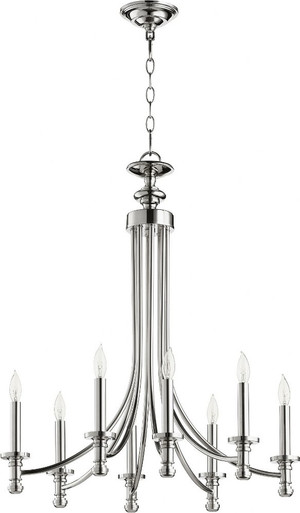 Rossington 8 Light Medium Chandelier by Quorum - 6022-8