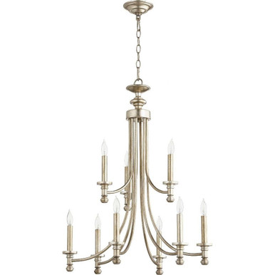 Rossington 9 Light Large 2 Tier Chandelier by Quorum 6022-9