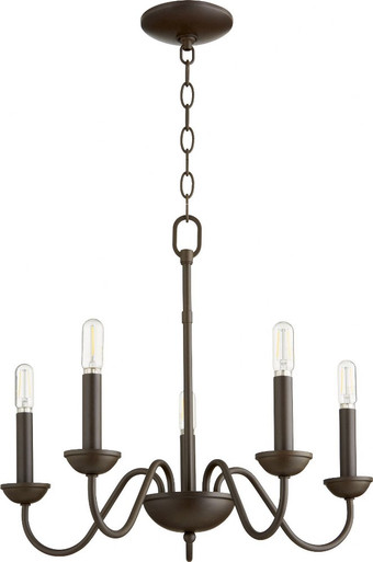 5 Light Small Chandelier by Quorum - 6040-5