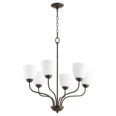 6 Light Medium Chandelier by Quorum - 6041-6