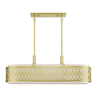 Vistaview 6 Light Small Linear Chandelier by Livex - 53437