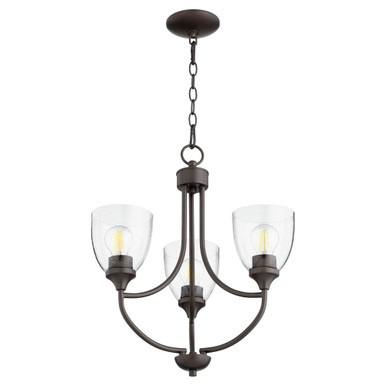 Enclave 3 Light Small Chandelier by Quorum - 6059-3