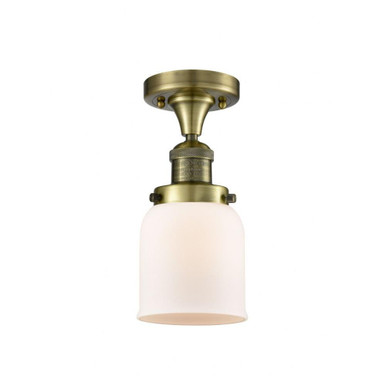 Bell 1 Light 9 Inch Length Semi Flush Mount by Innovations - 517-1CH-G5