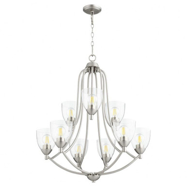 Barkley 9 Light Large 2 Tier Chandelier by Quorum - 6069-9