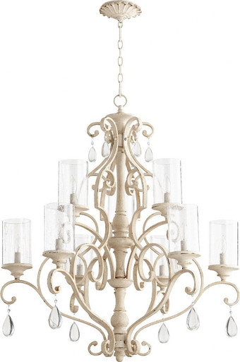 San Miguel 9 Light Large 2 Tier Chandelier by Quorum - 6073-9