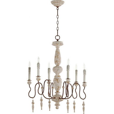 La Maison 6 Light Medium Candle Style Chandelier by Quorum - 6052-6-156