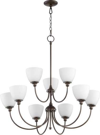 Celeste 9 Light Large 2 Tier Chandelier by Quorum - 6109-9