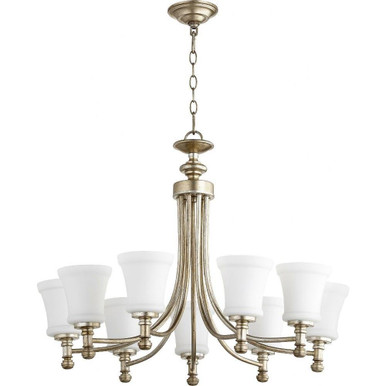 Rossington 9 Light Large 2 Tier Chandelier by Quorum 1542304 - 6122-9-6