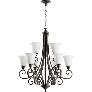 Bryant 9 Light Large 2 Tier Chandelier by Quorum 6154-9