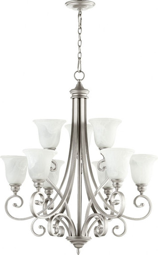 Bryant 9 Light Large 2 Tier Chandelier by Quorum 6154-9 - 6154-9
