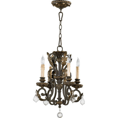 Rio Salado 4 Light Small Chandelier by Quorum - 6157-4-44