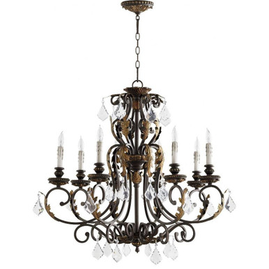 Rio Salado 8 Light Large Chandelier by Quorum - 6157-8-44