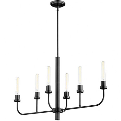 Sheridan 6 Light Candle Style Linear Chandelier by Quorum - 622-6