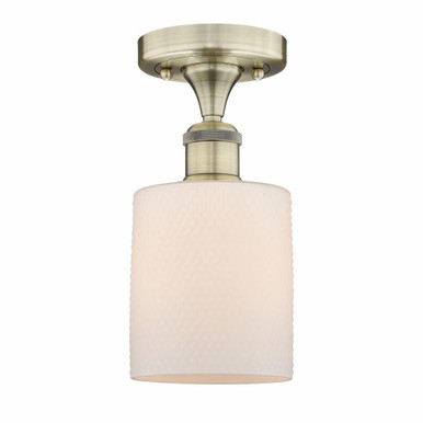 Cobbleskill 1 Light 5 Inch Wide Semi Flush Mount by Innovations - 616-1F-G11