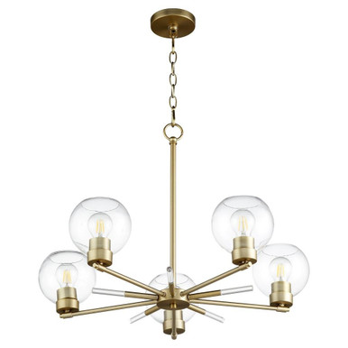 Voln 5 Light Large Chandelier by Quorum - 6317-5-80