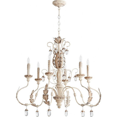 Venice 6 Light Large Chandelier by Quorum - 6444-6-70