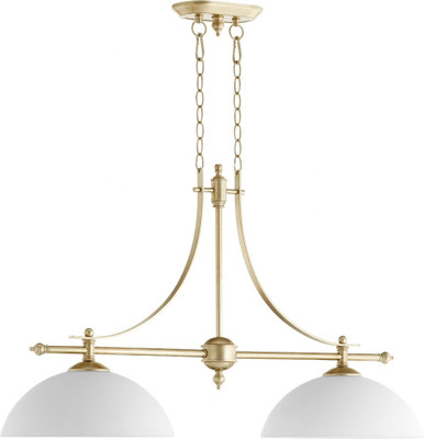 Aspen 2 Light Mini Island Chandelier by Quorum - 6577-2