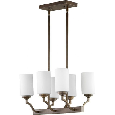 Atwood 6 Light Mini Island Chandelier by Quorum - 6596-6