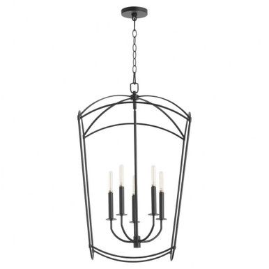 Mantle 5 Light Small Foyer Chandelier by Quorum - 6812-5