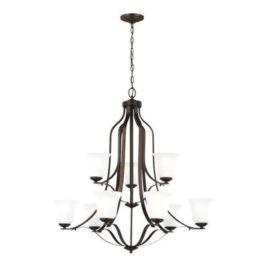 Emmons 9 Light Oversized 2 Tier Chandelier by Generation Lighting - 3139009
