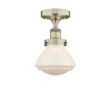 Olean 1 Light 6.5 Inch Wide Semi Flush Mount by Innovations - 616-1F-G32