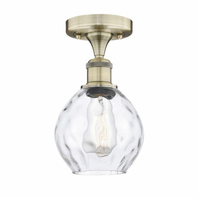 Waverly 1 Light 6 Inch Wide Semi Flush Mount by Innovations - 616-1F-G362